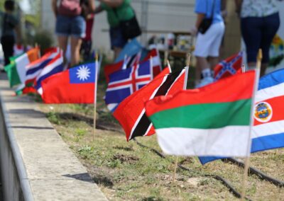 Bild zeigt: Nahaufnahme von verschiedenen Landesflaggen